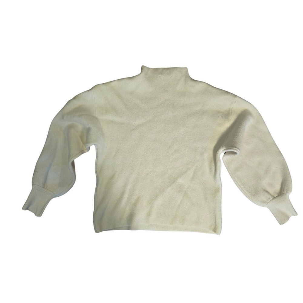 Roomy Clean‎ Hygge Girl Cozy VICI Mock Neck Balloon Sleeve Knit Sweater size XS